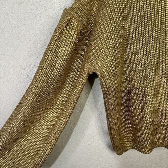 Kika Vargas X Target Metallic Back Tie Sweater Gold Metallic Knit Size XL - Picture 5 of 13